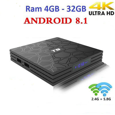 Đia chỉ bán Android tv box T9 cấu hình khủng Ram 4GB - Rom 32GB, Android 8.1