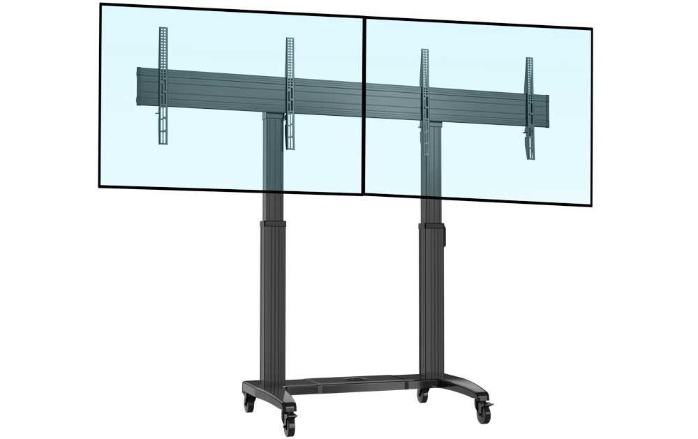  Giá treo tivi di động 2 màn hình NB T75-2A treo tivi từ 55 - 75 inch