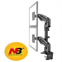  Giá treo 2 màn hình máy tính kẹp bàn NB H180 22-32inch