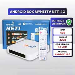 MYNETTV NET1 4G – Android 14 RAM 4GB, ROM 32GB  Hỗ trợ 6K, WiFi 5G